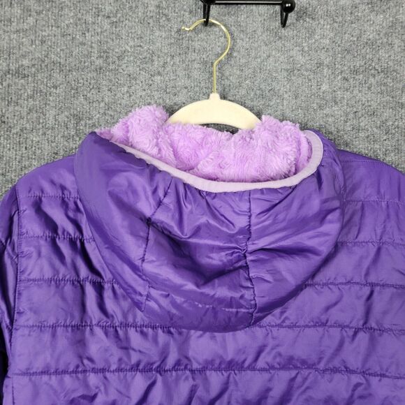 EDDIE BAUER 839OW031 Girls Purple Sherpa Lined Puffer Jacket SIZE LARGE - Picture 7 of 16